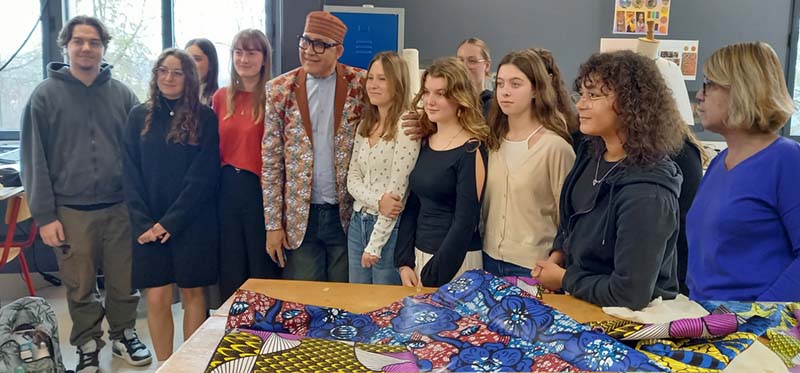 visite de M Alphadi au lycée Léon Blum (février 2025)